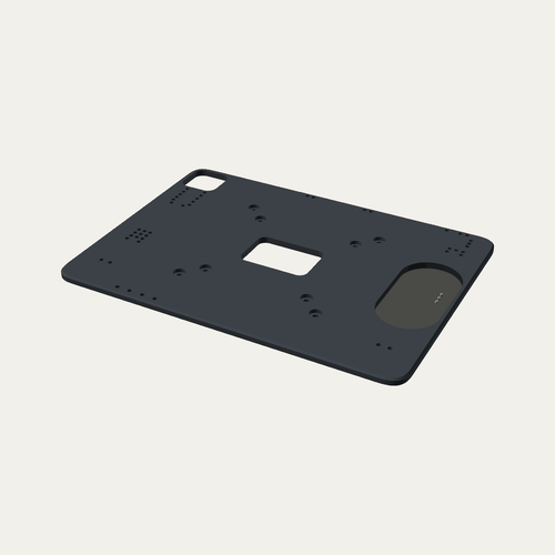 BP-11.VX — VESA 100/75 plate, three-quarter view